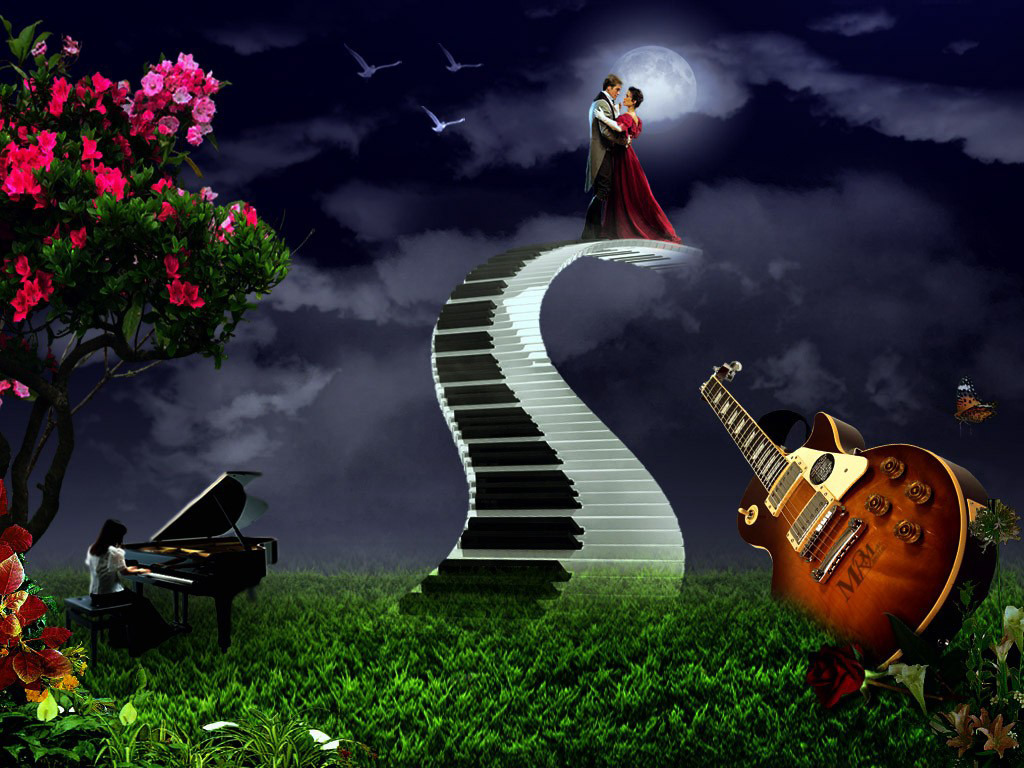 romatic-dancing-in-moonlight-digital-art-powerpoint-backgrounds
